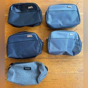 (5) Genuine TUMI Travel Kits. New. Price for all 5.